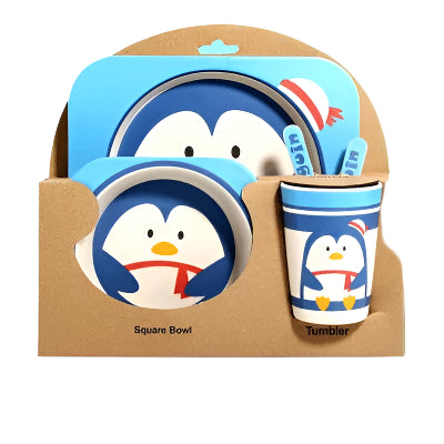 Children’s Bamboo Kitchen Utensils Dish Sets for Toddlers