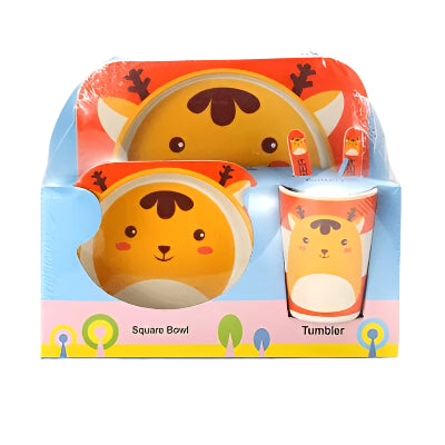 Children’s Bamboo Kitchen Utensils Dish Sets for Toddlers