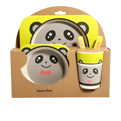 Children’s Bamboo Kitchen Utensils Dish Sets for Toddlers