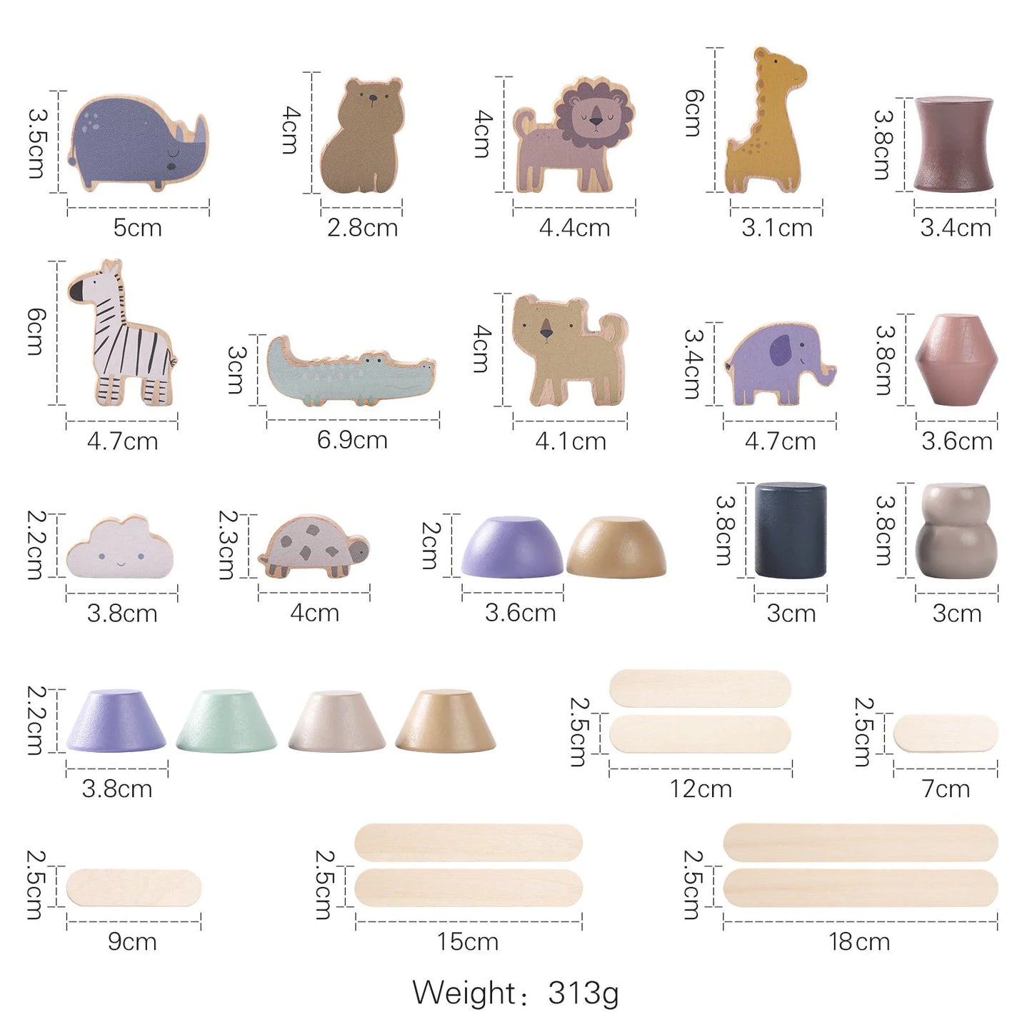 Animal Toys Balancing & Stacking Sets