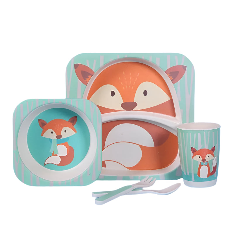 Children’s Bamboo Kitchen Utensils Dish Sets for Toddlers
