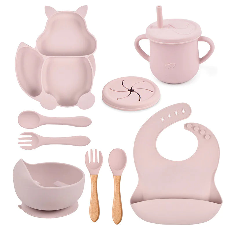 Silicone Baby Plates and Feeding Set for Mess Free Meals