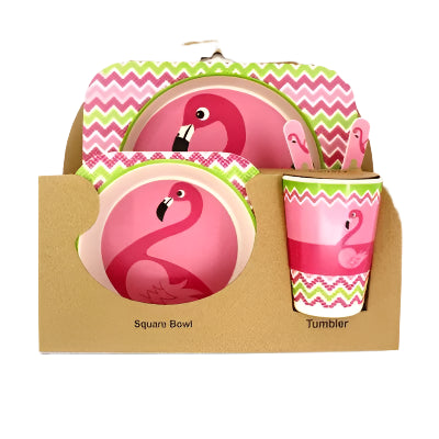 Children’s Bamboo Kitchen Utensils Dish Sets for Toddlers