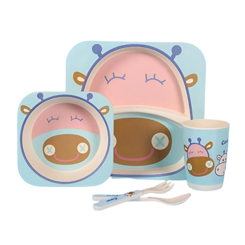 Children’s Bamboo Kitchen Utensils Dish Sets for Toddlers