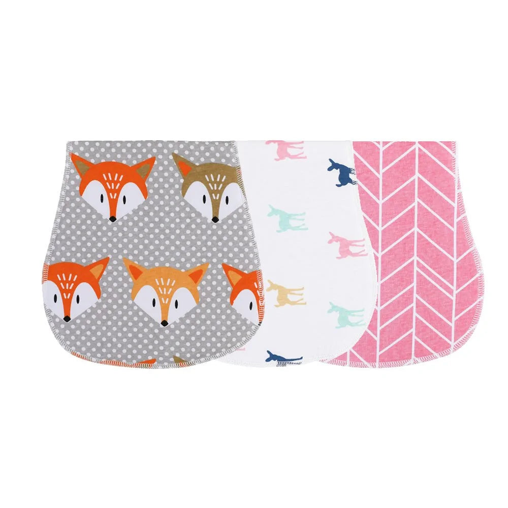 3-Piece Soft Baby Bibs & Burp Cloth Set – Ultimate Absorbency & Comfort