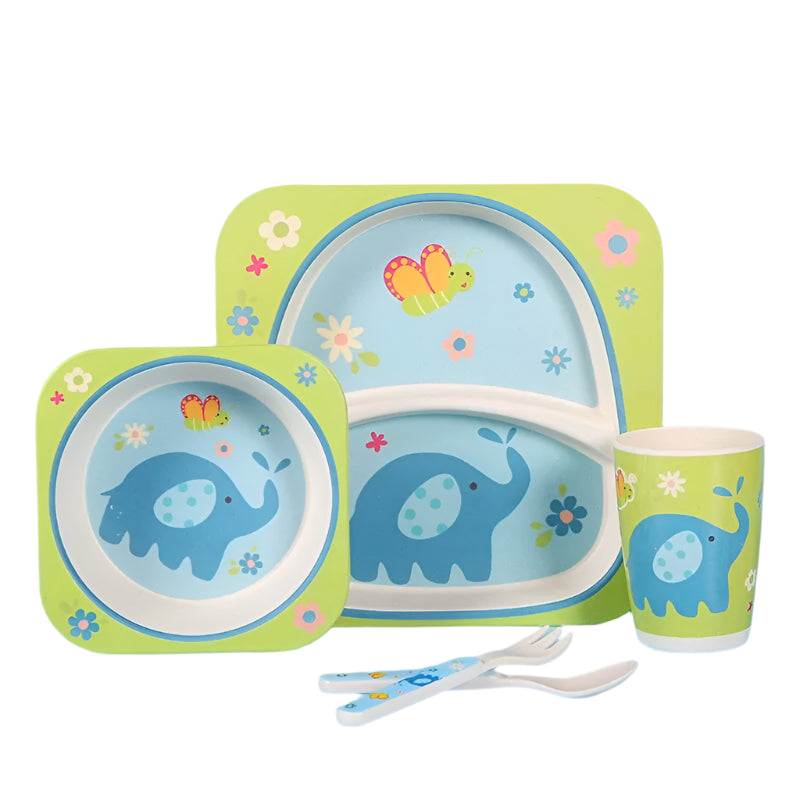 Children’s Bamboo Kitchen Utensils Dish Sets for Toddlers