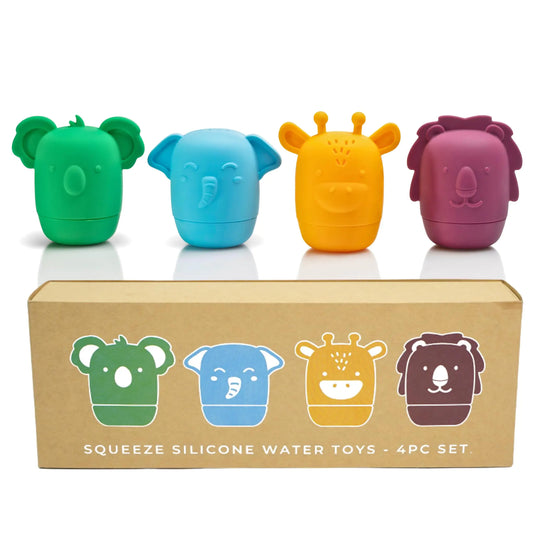 Food grade silicone animal bath toys for kindergarteners and under