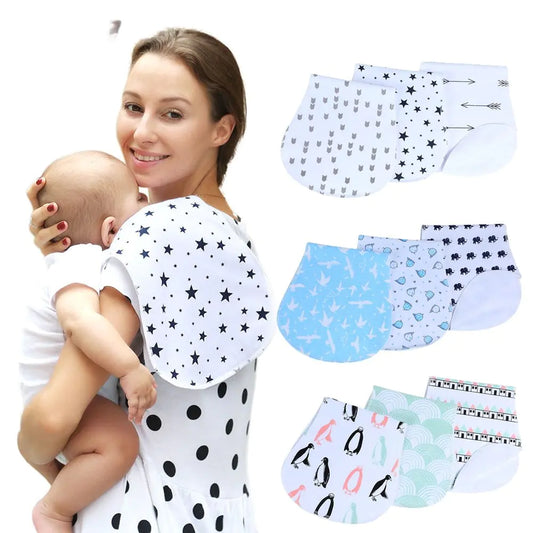 3-Piece Soft Baby Bibs & Burp Cloth Set – Ultimate Absorbency & Comfort