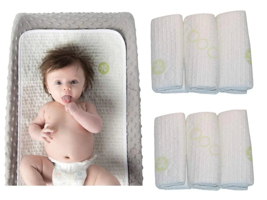 Organic Baby Products: Washable Bamboo Rayon Baby Changing Pads – 6 Pack