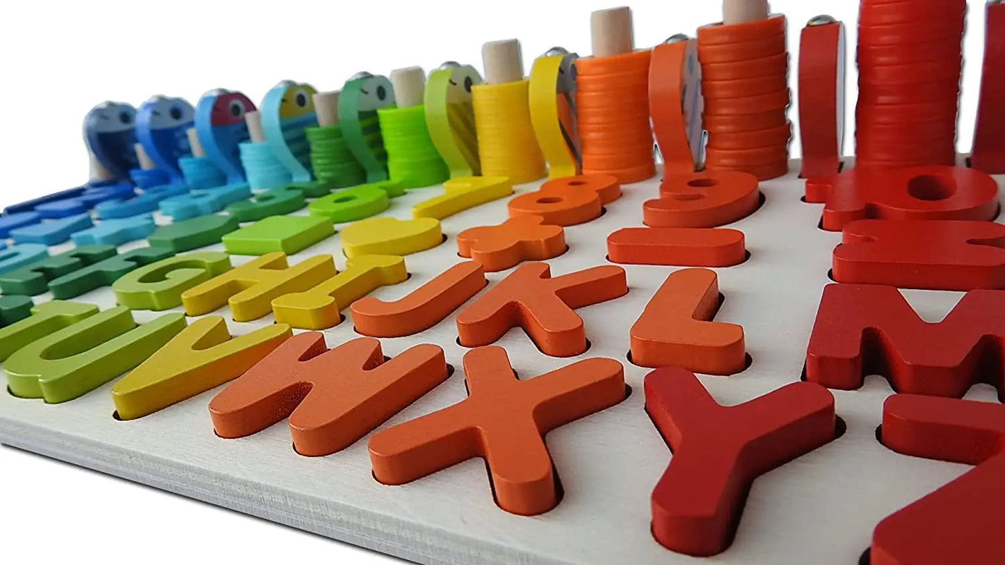 Multi Activity Children's Wooden Puzzles Board