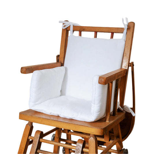 Cushion High Chair in Organic Cotton - White