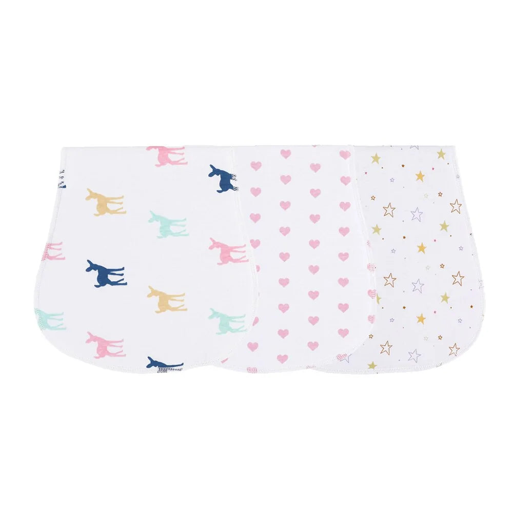 3-Piece Soft Baby Bibs & Burp Cloth Set – Ultimate Absorbency & Comfort