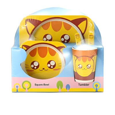 Children’s Bamboo Kitchen Utensils Dish Sets for Toddlers