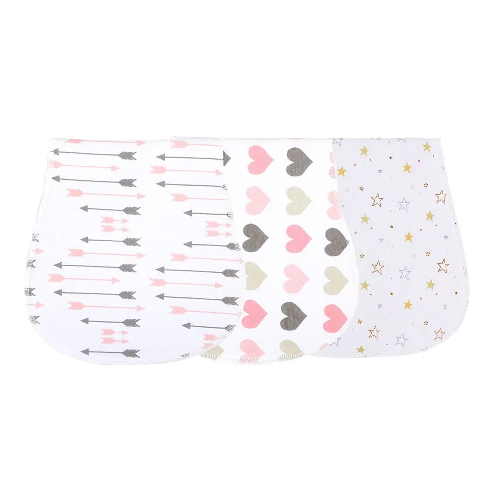 3-Piece Soft Baby Bibs & Burp Cloth Set – Ultimate Absorbency & Comfort