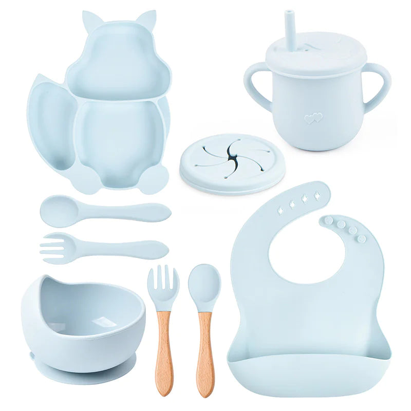 5-Piece Silicone Baby Feeding Set – Mess-Free, Safe & Perfect!